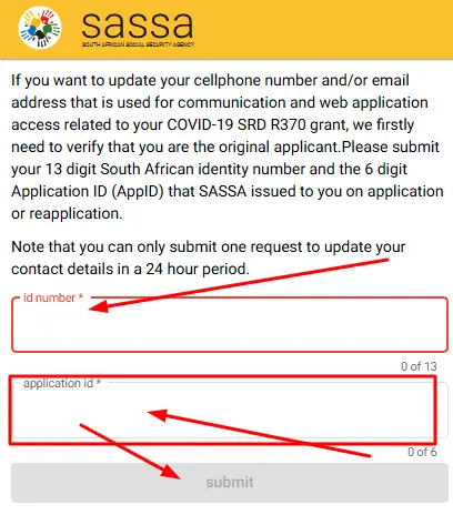 Change SRD Phone Number